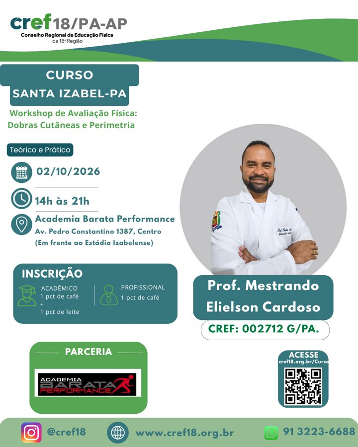  Workshop de Avaliação Física: Dobras Cutâneas e Perimetria