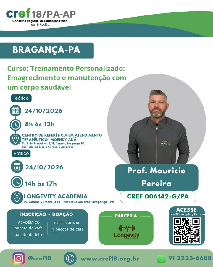Curso; Treinamento Personalizado: Emagrecimento e manutenção com um corpo saudável